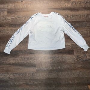 Hunter for Target Sweatshirt Chain Trim Crop White 3D Logo Size XS